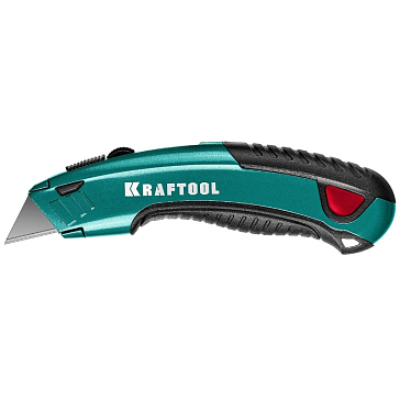Изображение товара Нож универсальный Kraftool Grand-24 с автостопом, трапециевидное лезвие А24 09241