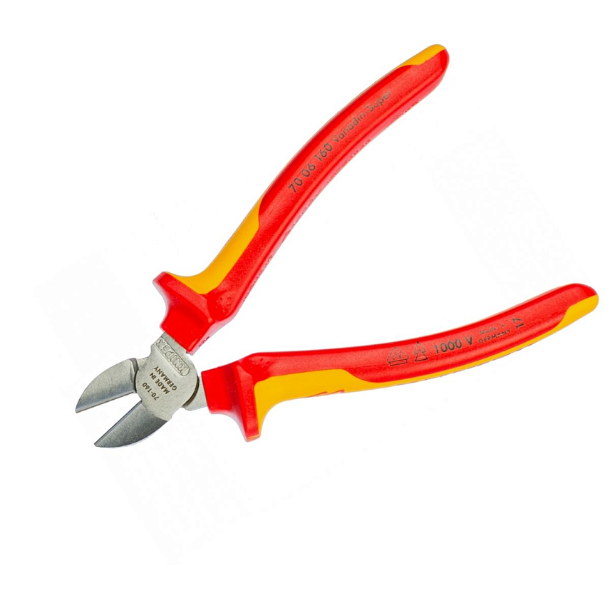 Кусачки боковые KNIPEX, хромированные, 160 mm, KN-7006160
