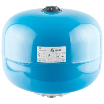 Изображение товара Гидроаккумулятор 24 л. Stout STW-0001-000024 (синий)