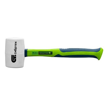 Изображение товара Киянка резиновая Сибртех 11168, 680г., белая резина, фибергласовая рукоятка