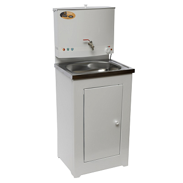 Изображение товара Дачный умывальник с подогревом Вихрь Люкс 17л нержавейка белый