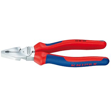 Изображение товара Плоскогубцы комбинированные особой мощности Knipex KN-0205180, 180 мм, хром, 2-компонентные ручки