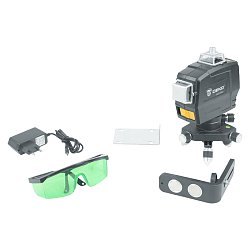 Лазерный нивелир Deko DKLL12PG1 065-0278 (погрешность 0.14 мм/м, защита ip54, самовыравнивание, тренога, кейс)