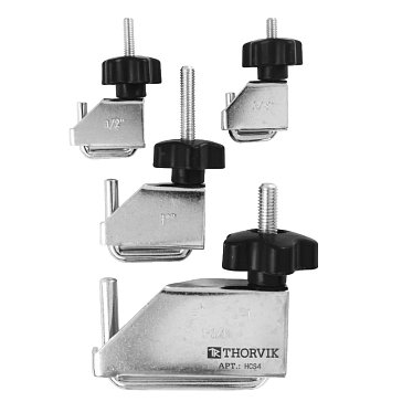 Изображение товара Зажимы для шлангов металлические Thorvik HCS4 4 шт для труб 10-45 мм