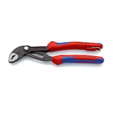 Изображение товара Клещи переставные Knipex COBRA KN-8702180T, зев 42 мм, длина 180 мм, фосфатированные, 2-компонентные ручки