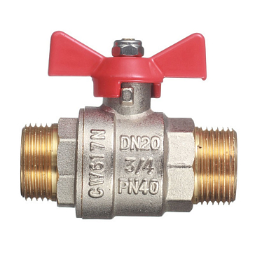 Изображение товара Кран шаровой Valtec BASE НР-НР 3/4" с бабочкой VT.219.N.05