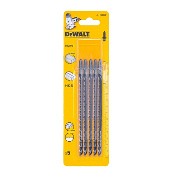 Изображение товара Пилки для лобзика DeWalt DT2076-QZ, 5 шт., для дерева