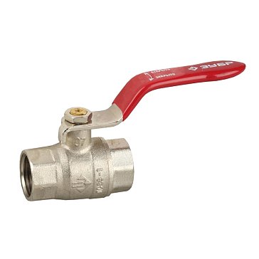 Изображение товара Кран шаровой Зубр 51350-N-3/2 3/2" полнопроходной латунь никелированное управление рычагом