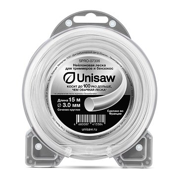 Изображение товара Леска триммерная Unisaw Professional Quality SPRO-07306, 3.0 мм, 15 м