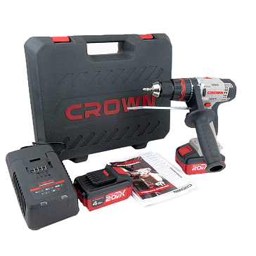 Изображение товара Аккумуляторный ударный шуруповерт Crown CT21075HMX-4 BMC