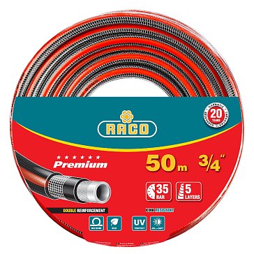 Изображение товара Шланг поливочный Raco PREMIUM 40300 3/4 дюйма 50 метров