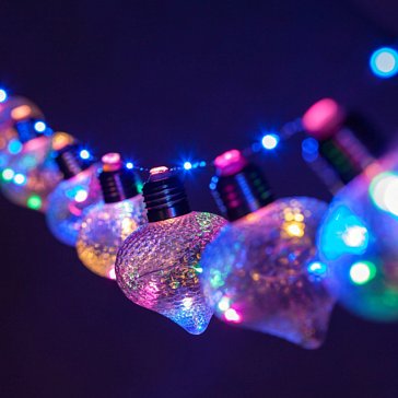 Изображение товара Гирлянда светодиодная Эра "Лампочки" Б0051879 1655640, 1.8 м, 80 micro LED, мульти