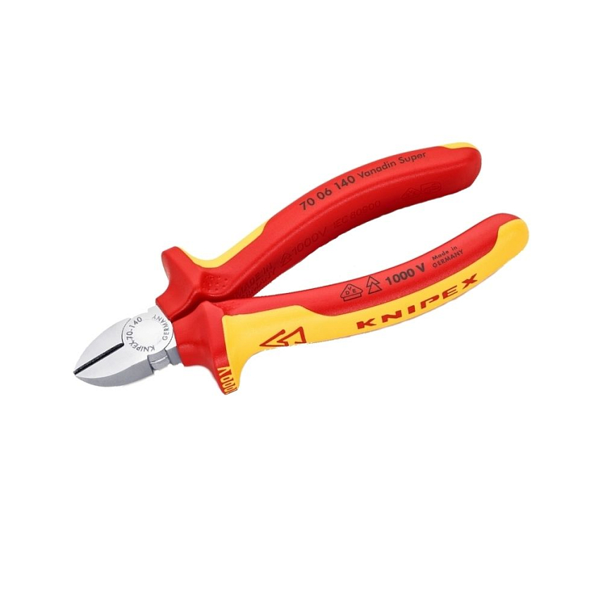 Кусачки боковые KNIPEX, хромированные, 140 mm, KN-7006140 в Коврове