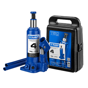 Изображение товара Бутылочный гидравлический домкрат Зубр Профессионал 4 т кейс