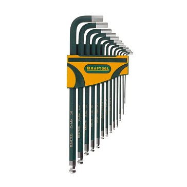 Изображение товара Набор имбусовых ключей Kraftool INDUSTRIE 13 шт.Г-образные предполагает надежный инструмент высоког