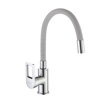 Изображение товара Смеситель для кухни D-Lin D155308-2 поворотный гнущийся излив хром