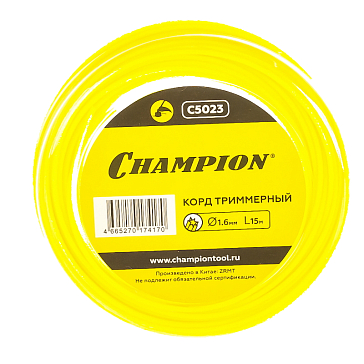Изображение товара Корд триммерный Champion Star C5023, звезда, 1,6 мм, 15 м