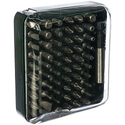 Набор бит с адаптером Kraftool 26140-H61 (61 предмет, материал crv, тип ph, torx, pz, sl)