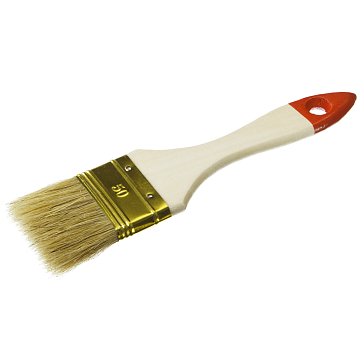 Изображение товара Кисть плоская Зубр "Универсал-Оптима", 01099-050_z01 (светлая щетина, деревянная ручка, 50мм)