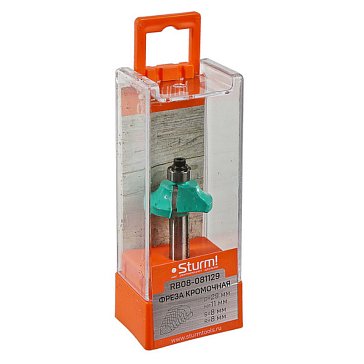 Изображение товара Фреза кромочная калевочная с подшипником Sturm RB08-081129, 9,5 мм, DxHxL 29x11x54 мм, хв.8