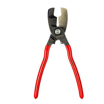 Изображение товара Кабелерез с двойными режущими кромками Knipex KN-9511200, Ø 20 мм (70 мм²), длина 200 мм, фосфатированный, обливные ручки