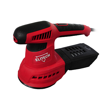Изображение товара Шлифмашина эксцентриковая Elitech МШЭ 0412Э 400Вт с регулировкой и подключением к пылесосу