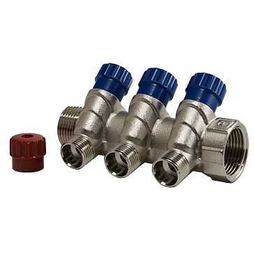 Изображение товара Коллектор для котла Altstream с вентилями (3/4"-1/2", 3 выхода)