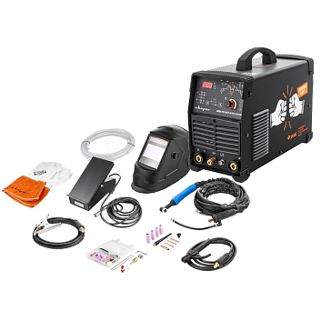 Изображение товара Инвертор сварочный Сварог REAL TIG 200 P AC/DC BLACK (E201B) (маска+педаль+перчатки)