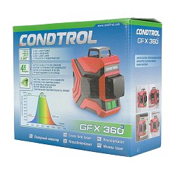 Лазерный уровень (клизиметр) Condtrol GFX360-3 1-2-222, 360°, аккумуляторы и чехол в комплекте