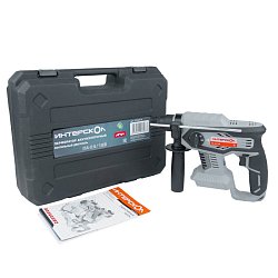 Аккумуляторный перфоратор Интерскол ПА-24/18В 579.0.0.70 (энергия удара 2.2 Дж, без аккумулятора, вес 2.6 кг)