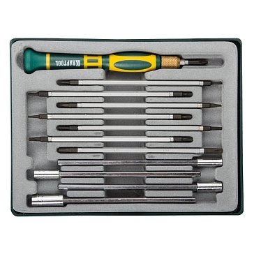 Изображение товара Набор: Отвертки для точных работ с насадками Kraftool 25611-H12, в боксе, 12 предметов