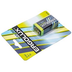 Элемент питания алкалиновый Ergolux "крона" 6LR61 BL-1 9В Alkaline 11753