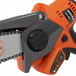 Аккумуляторная цепная пила 16В Daewoo DACS 416Li SET с двумя аккумуляторами (шина 10 см, шаг цепи 1/4, 28 зв.)