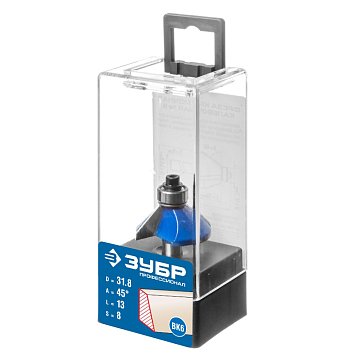 Изображение товара Фреза кромочная калевочная №9 Зубр Профессионал 31.8x13мм