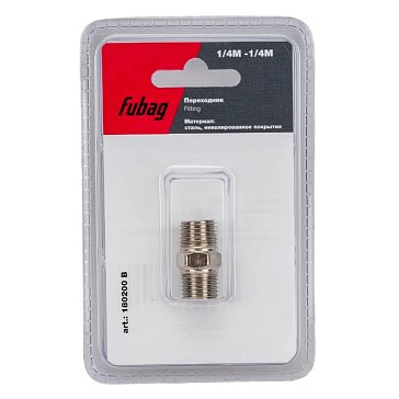 Изображение товара Переходник Fubag 180200 1/4"М на 1/4"М (блистер)