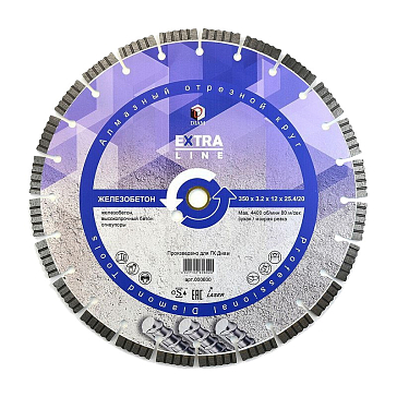 Изображение товара Отрезной круг железобетон Diam Extra Line 400х3.5мм 25.4мм, Россия