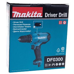 Сетевая дрель-шуруповерт Makita DF0300 + набор бит Makita B-68323