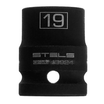 Изображение товара Головка ударная шестигранная Stels 13924, 19 мм, 1/2", CrMo