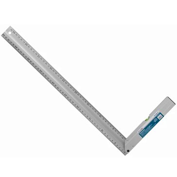 Изображение товара Угольник алюминиевый РемоКолор Professional 15-3-050, литой 500 мм, с уровнем, 1 акриловый глазок, двусторонняя разметка в см