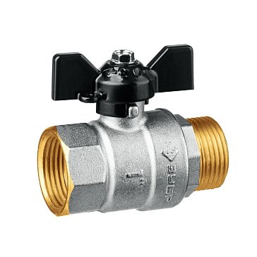 Изображение товара Кран шаровой Зубр 51325-1 d 1", ручка "бабочка" 