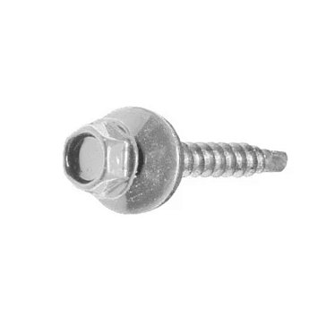 Изображение товара Саморез кровельный Starfix SMC3-89148-100, 6.3х70 мм, цинк, шайба с прокладкой, PT3, 100 шт. в картонной упаковке