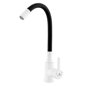 Изображение товара Смеситель для кухни Gota Rocio Black&White 016093 DW7105-Z13, с гибким силиконовым изливом