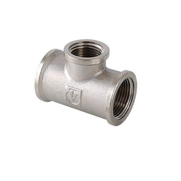 Изображение товара Латунный тройник переходной Valtec 3/4" х 1/2" х 3/4" для металлических труб, Италия
