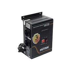 Стабилизатор напряжения Huter 400GS 63/6/12 (для дачи, однофазный, настенная установка, диапазон входа 110-260 вольт, 350 ВА)
